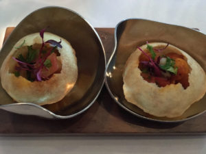 Pana puri, an Indian street food snack